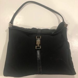 Authentic Black nylon Gucci handbag